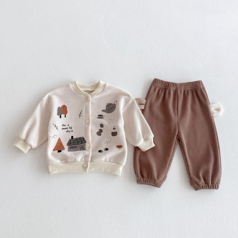 【BABY&KID】ワッフルカジュアルセットアップSK050801