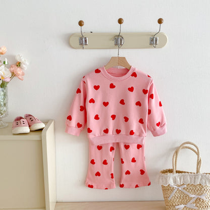 【BABY&KID】ハートプリントセットアップSK092927