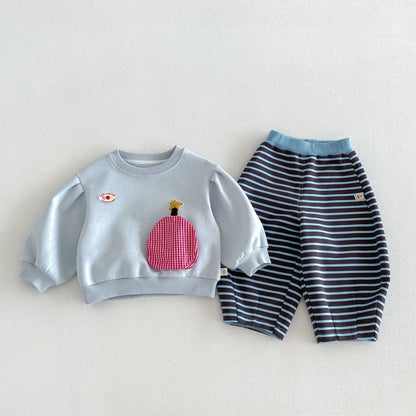 【BABY&KID】ワッペントレーナー、スウェットパンツSK107215