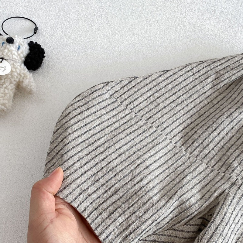 【BABY&KID】夏新作ストライプリラックスパンツ＆カートゥーンプリントシャツSK104622