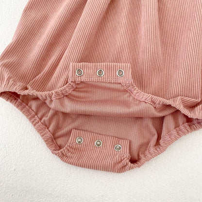 【BABY】蝶結びコーデュロイロンパースSK104107