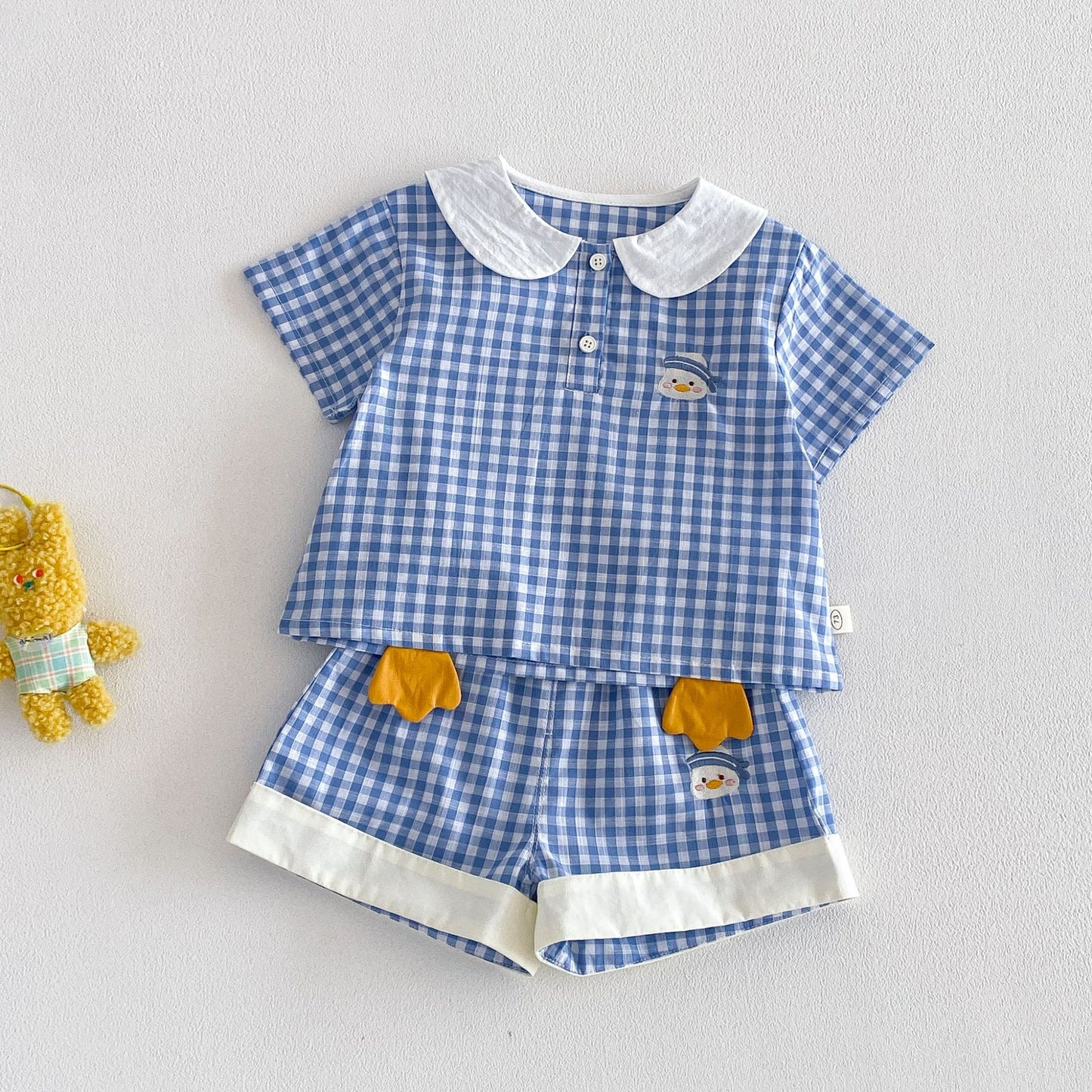 【BABY&KID】夏新作 カートゥーン丸襟Tシャツ、ショートパンツSK105114