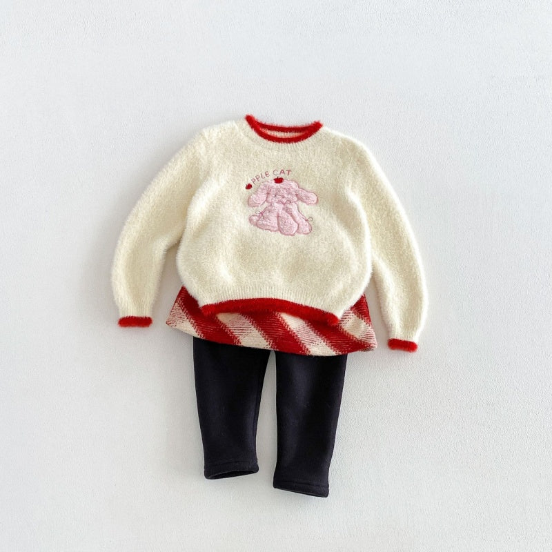 【BABY&KID】冬新作カートゥーン刺繍ニットSK108512
