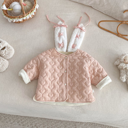 【BABY&KID】冬新作大きな耳付き中綿アウターSK102522