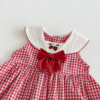 【BABY&KID】夏新作 いちごチェックワンピースSK105210