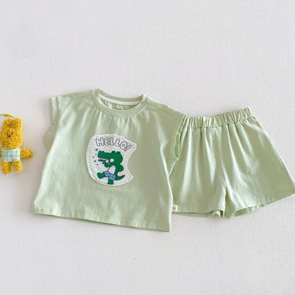 【BABY&KID】夏新作ワッペンセットアップSK105517