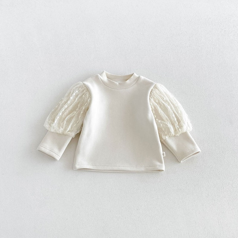 【BABY&KID】蝶結び刺繍ワンピース、パフスリーブトップスSK108113
