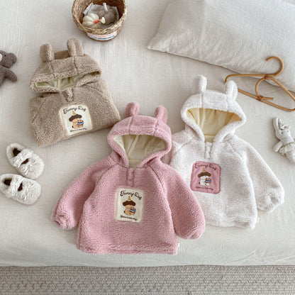 【BABY&KID】冬新作あったかワッペンフードトレーナーSK102527