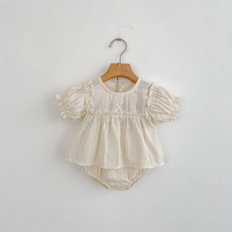 【BABY】夏新作 刺繍、チェック柄セットアップSK072510