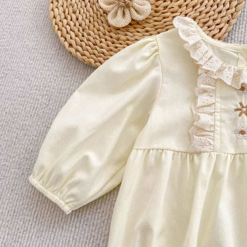 【BABY&KID】フラワー刺繍ロンパース、ワンピースSK107916