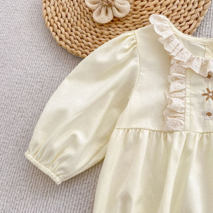 【BABY&KID】フラワー刺繍ロンパース、ワンピースSK107916