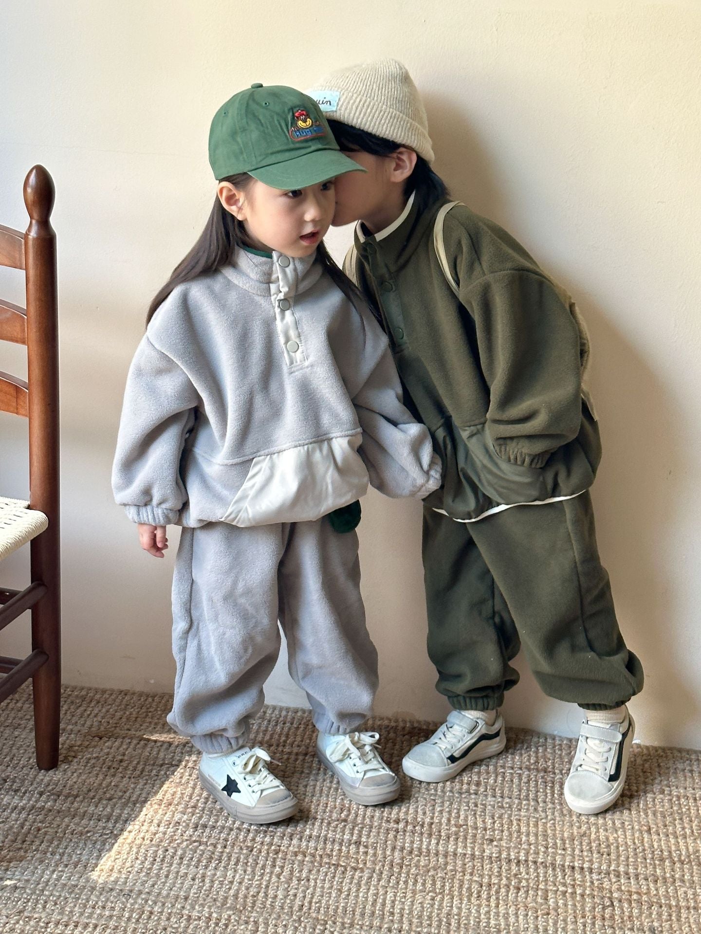 【BABY&KID】ハイネックもこもこ起毛セットアップSK023006