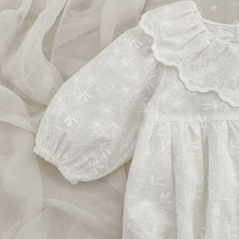 【BABY&KID】ラウンドネック刺繍ロンパース、ワンピースSK107920