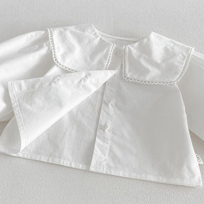 【BABY&KID】蝶結びワンピース、スクエアネック無地シャツSK107208