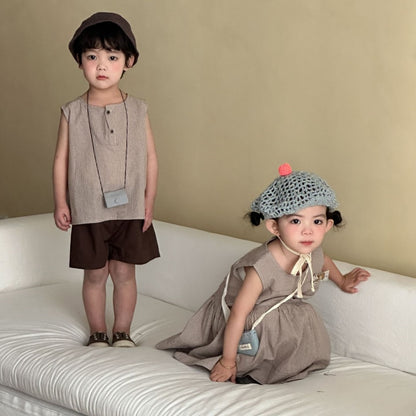 【BABY&KID】夏新作ストライプセットアップ、ワンピースSK104710