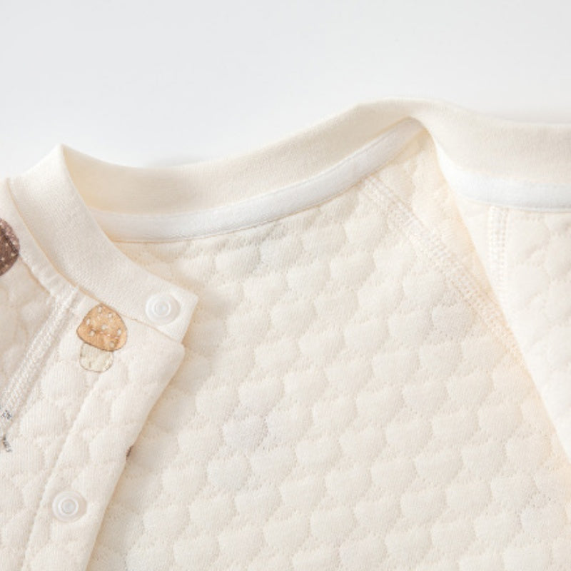 [BABY] New Winter All-Over Print Diagonal-Opening Quilted Coverall SK108220