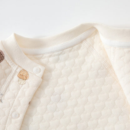 [BABY] New Winter All-Over Print Diagonal-Opening Quilted Coverall SK108220