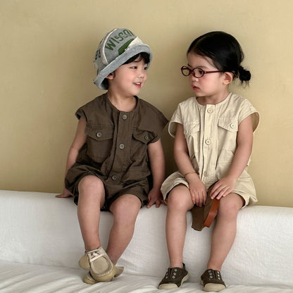 【BABY&KID】夏新作キッズショートオールインワンSK104724