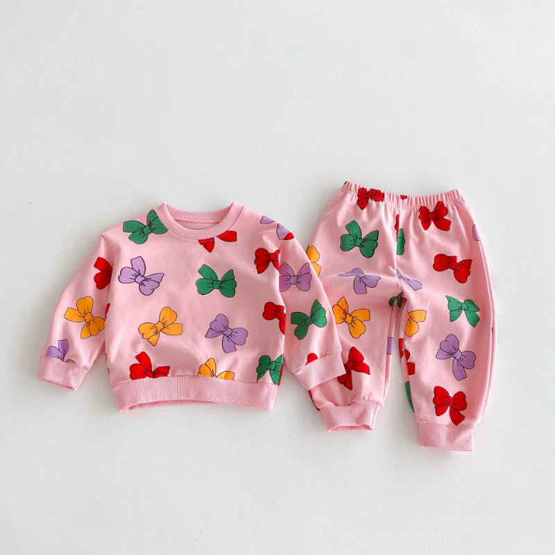 【BABY&KID】蝶結びプリントセットアップSK092928