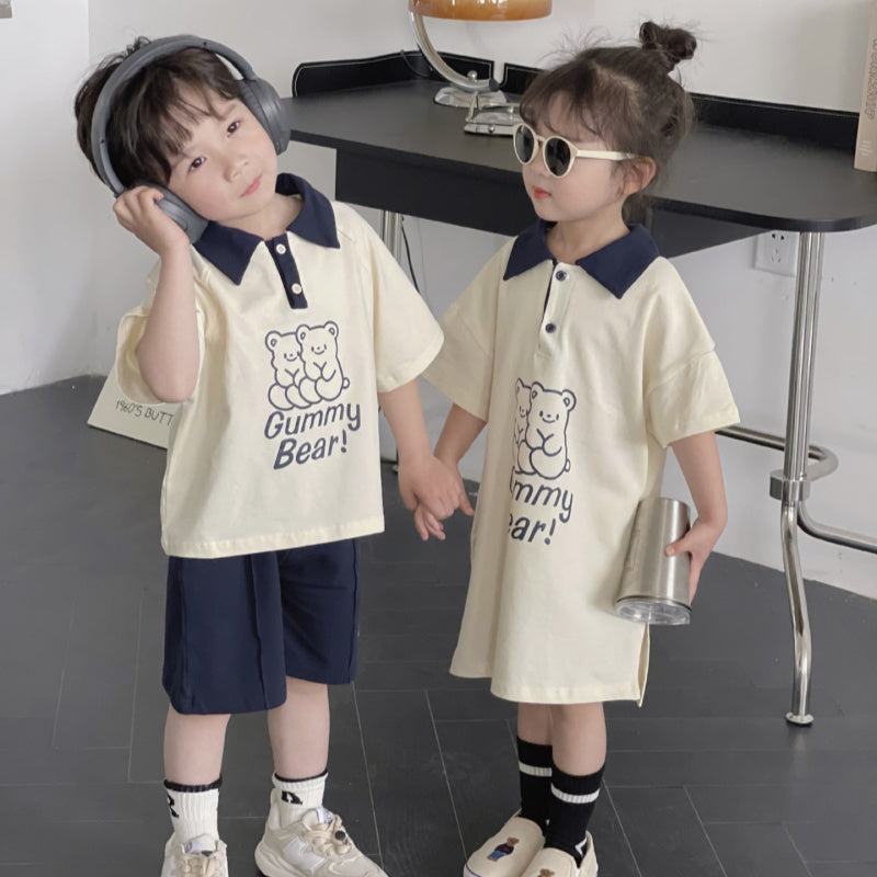 【BABY&KID】夏新作 カートンカジュアルワンピース/セットアップSK010219