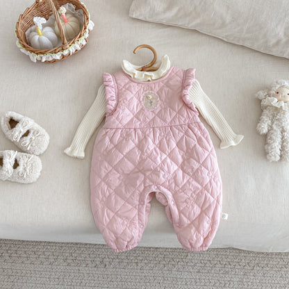 【BABY】キルティングノースリーブカバーオールSK102933