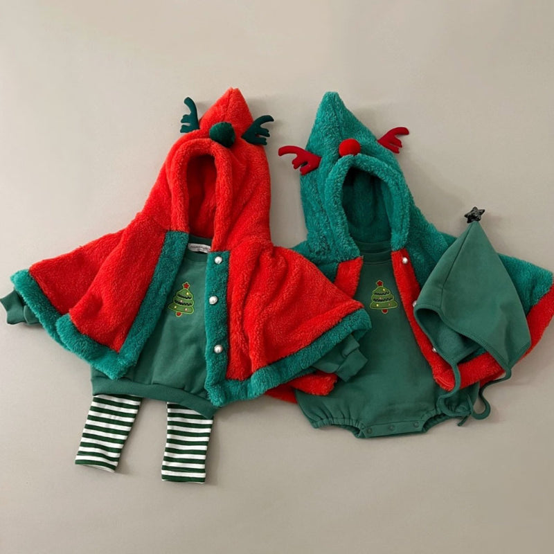【BABY】トナカイ角ファーフードポンチョSK102812