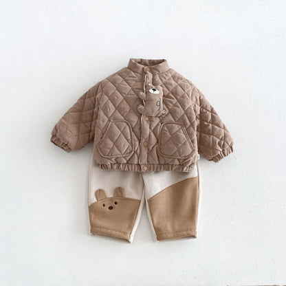 【BABY&KID】冬新作かわいいくま中綿ジャケットSK108515