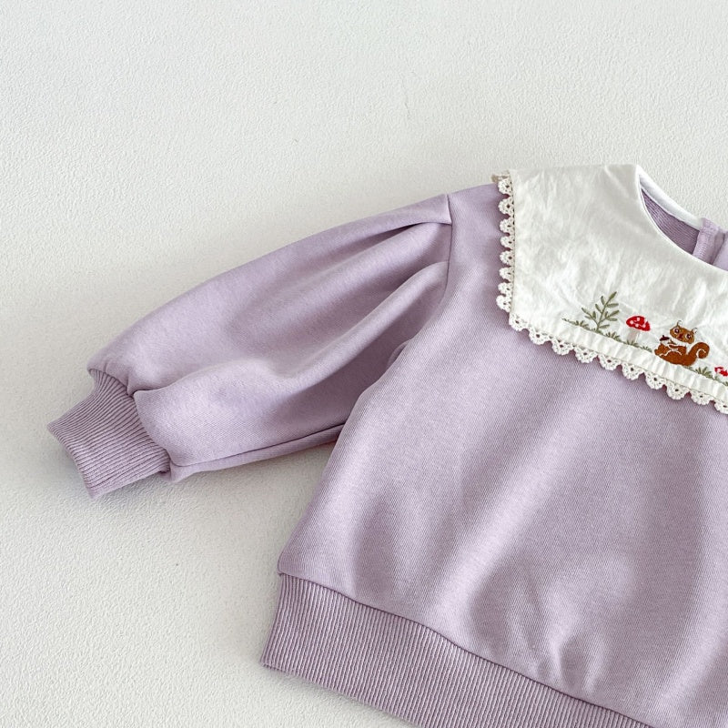 【BABY&KID】刺繍スクエアネックセットアップSK106608