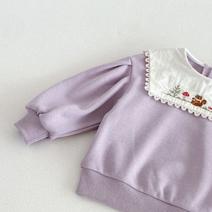 【BABY&KID】刺繍スクエアネックセットアップSK106608