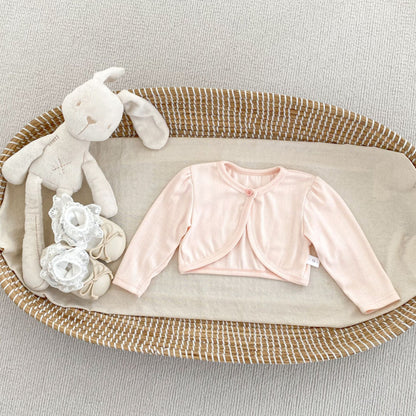 【BABY】夏新作 チュールリボンロンパースワンピース＆無地カーディガンSK072306