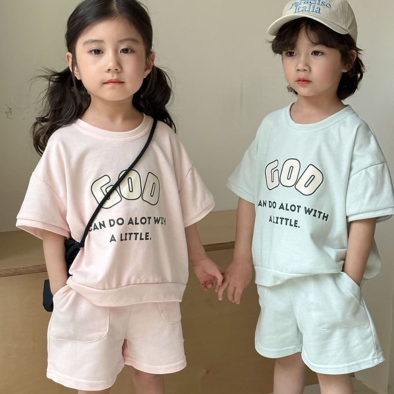 【BABY&KID】夏新作 カジュアルGODセットアップSK0631014