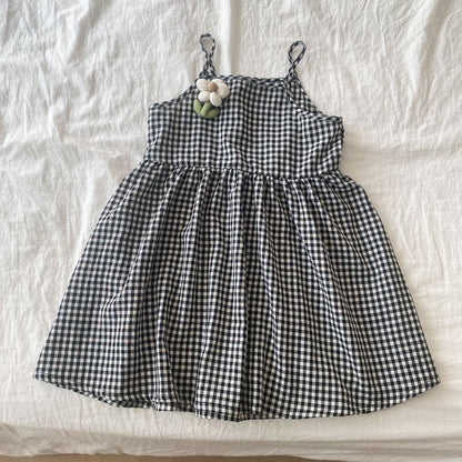 【BABY＆KID】夏新作 ブラックチェックセットアップ、ワンピースSK063022