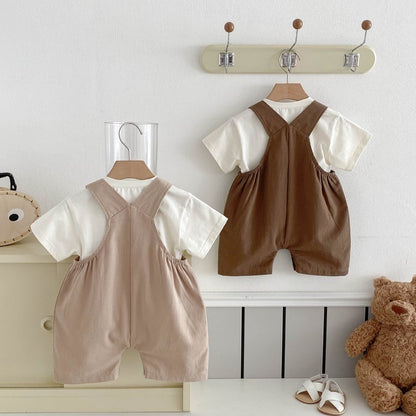 【BABY】夏新作 ベーシック無地サロペット、ＴシャツSK071022