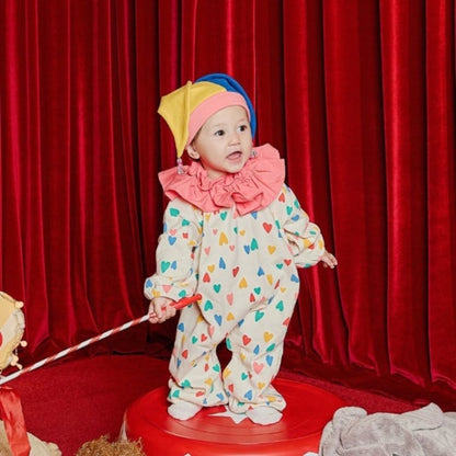 【BABY】ピエロロンパース、帽子SK100916