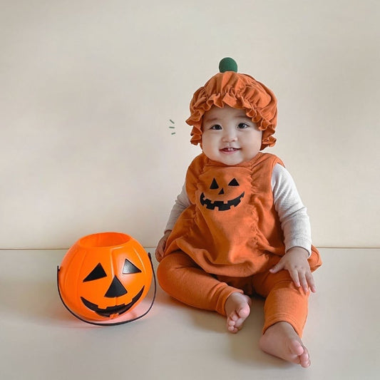 【BABY】ハロウィンかぼちゃロンパース、レギンスSK100917