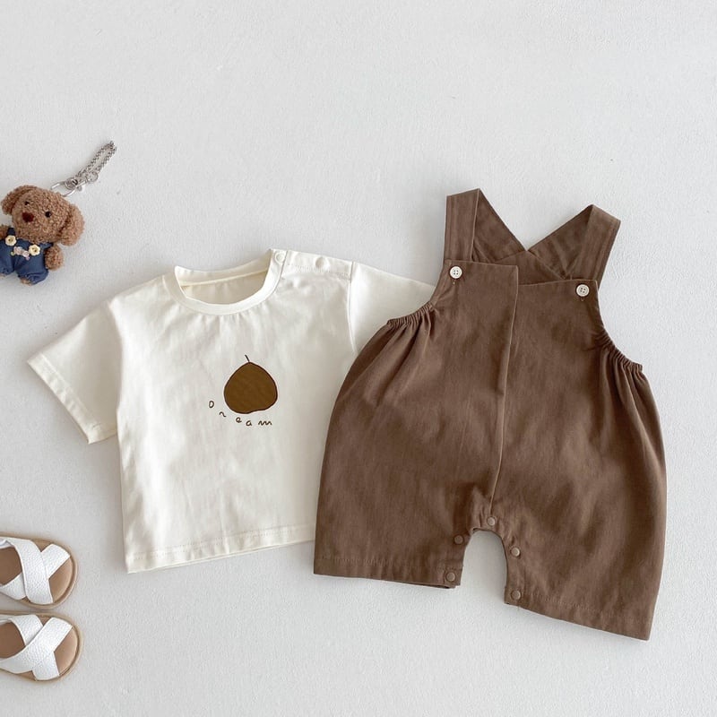 【BABY】夏新作 ベーシック無地サロペット、ＴシャツSK071022