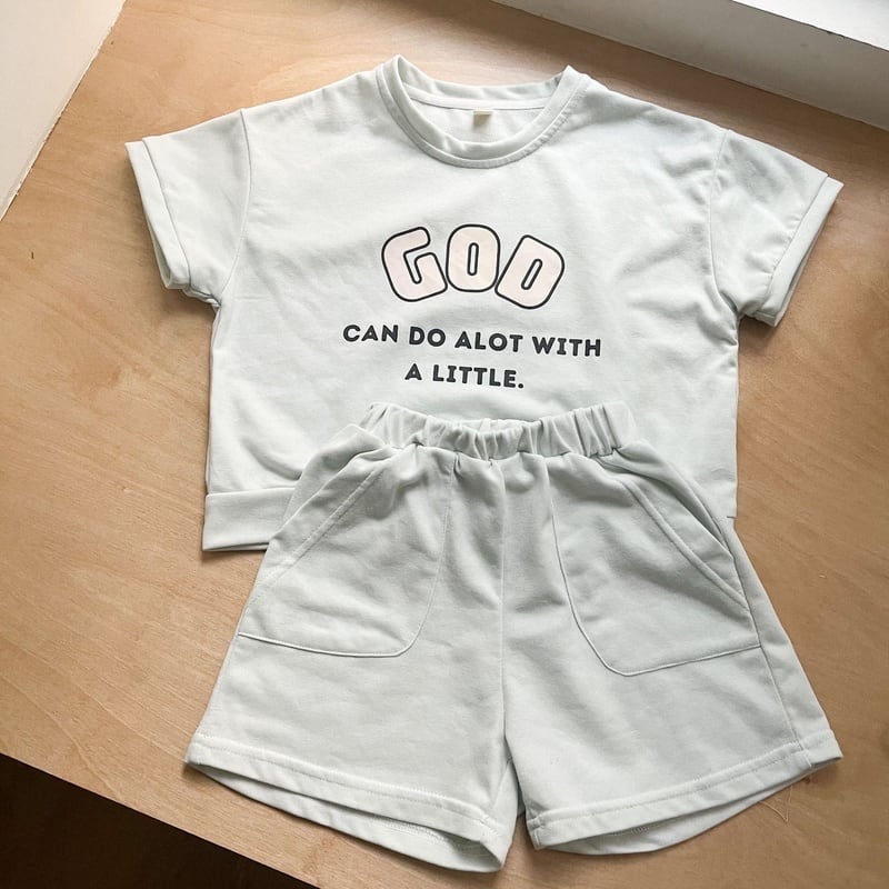 【BABY&KID】夏新作 カジュアルGODセットアップSK0631014