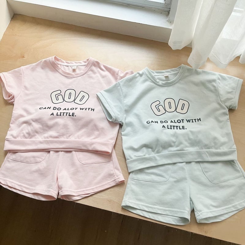 【BABY&KID】夏新作 カジュアルGODセットアップSK0631014