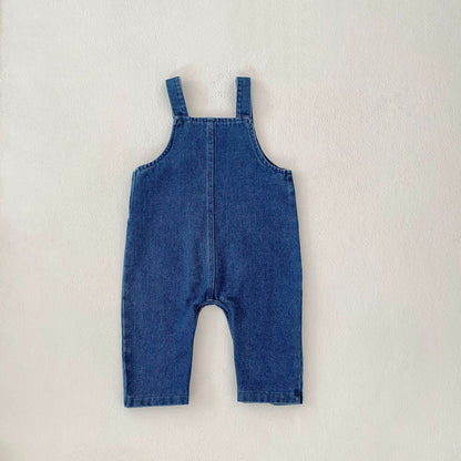 【BABY&KID】ゾウ柄デニムサロペット、ゾウ柄ＴシャツSK062403