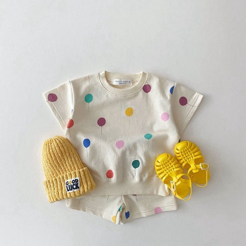 【BABY&KID】夏新作 カラフルセットアップSK080111