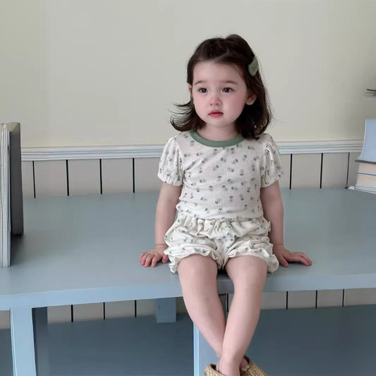 【BABY】夏新作 小花柄セットアップSK082318