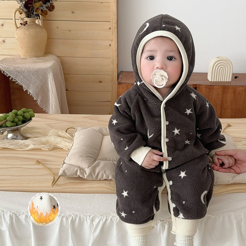 【BABY】冬新作星と月柄あったかカバーオールSK103218