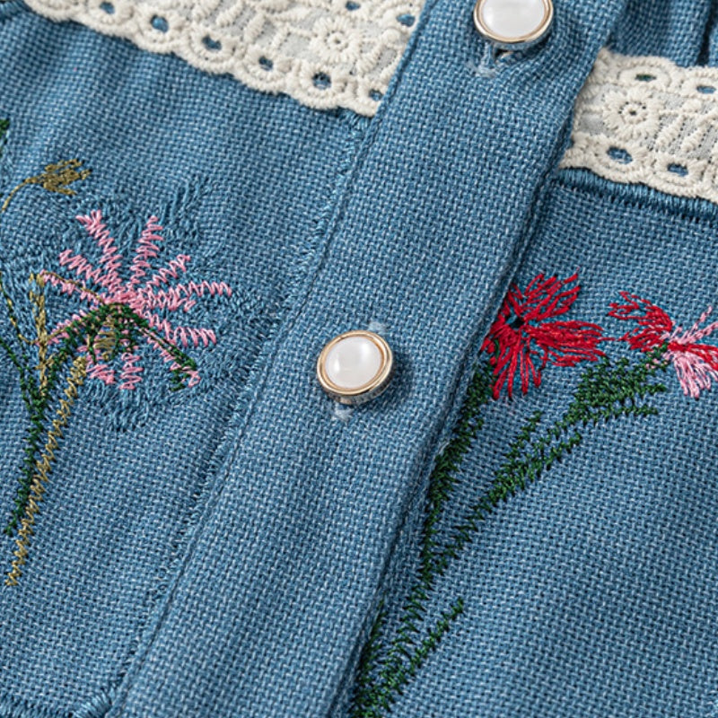 【BABY&KID】夏新作 刺繍キャミセットアップSK091013