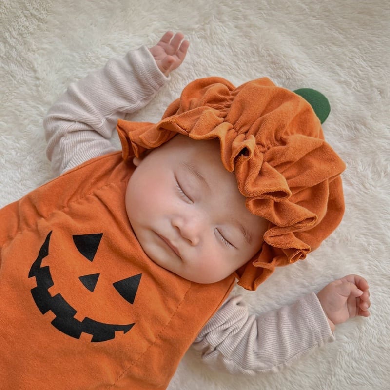 【BABY】ハロウィンかぼちゃロンパース、レギンスSK100917