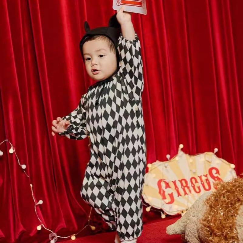 【BABY】トランプキングロンパース、帽子SK100914
