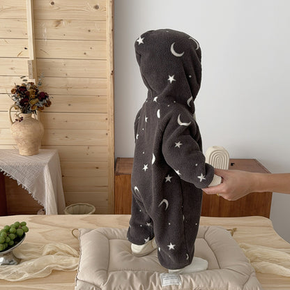 【BABY】冬新作星と月柄あったかカバーオールSK103218