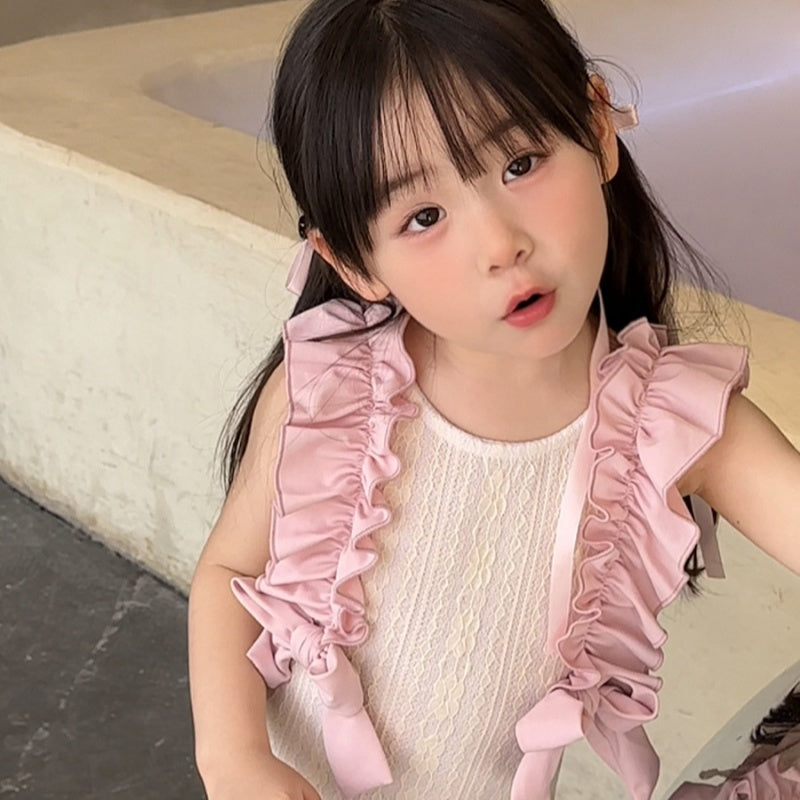 【BABY&KID】夏新作 フリル蝶結び付き水着SK092118