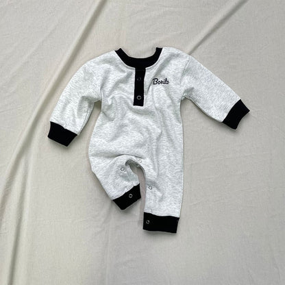 【BABY】英字ボーダーorノーカラーオールインワンSK062008