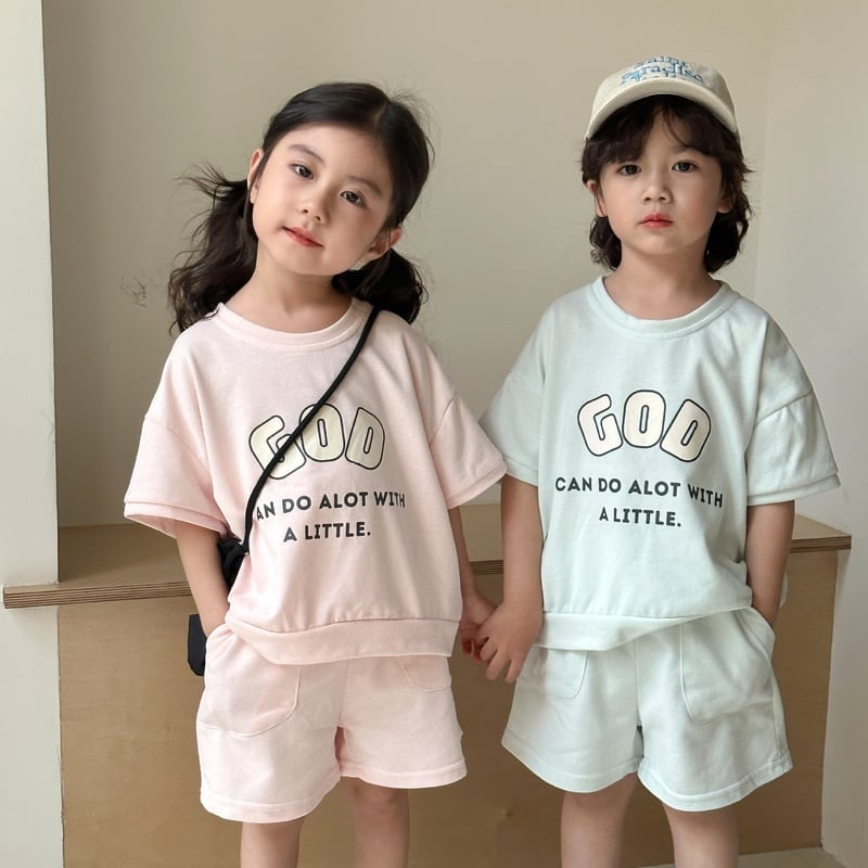 【BABY&KID】夏新作 カジュアルGODセットアップSK0631014