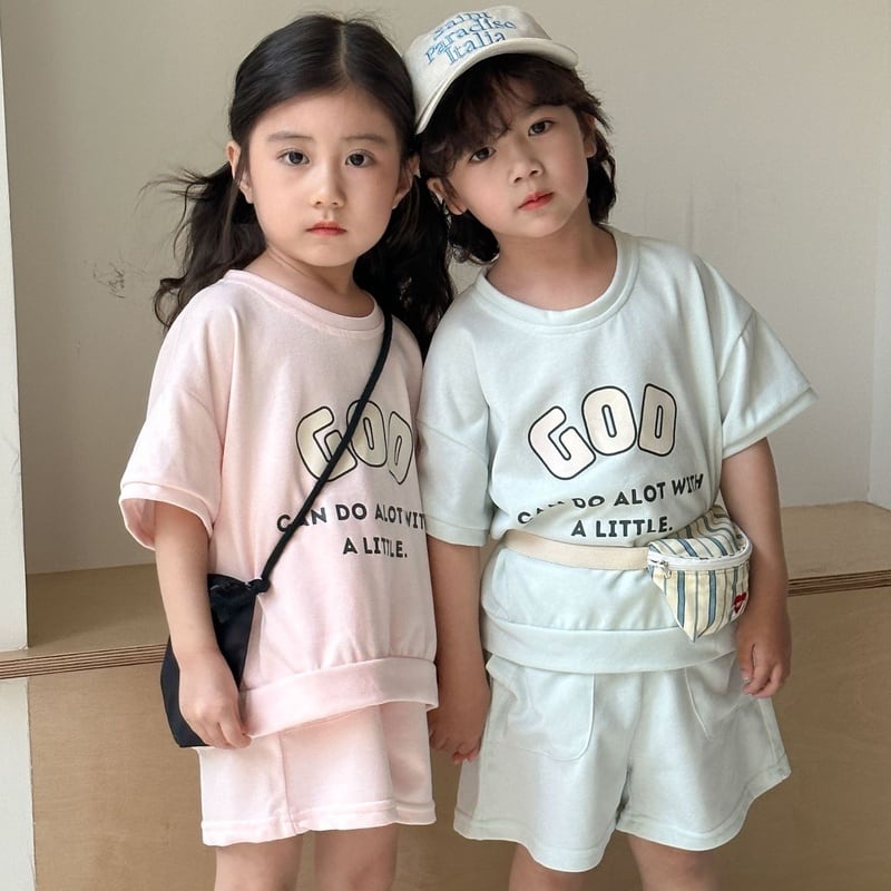 【BABY&KID】夏新作 カジュアルGODセットアップSK0631014
